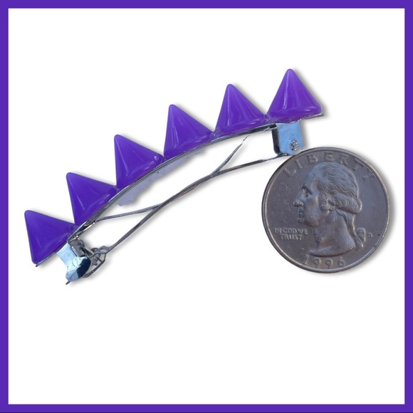 Neon Purple Spike Hair Clip - Picture 3 of 5